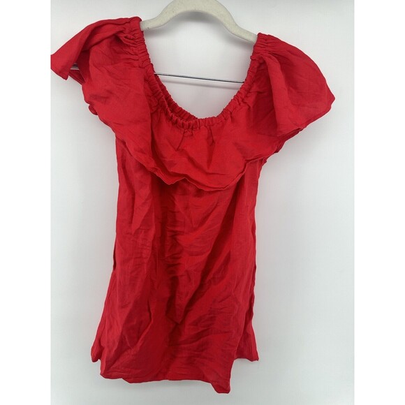 Tommy Bahama Coral Linen Blend Sun Dress Cover Up  Fits Like XS - Picture 1 of 4